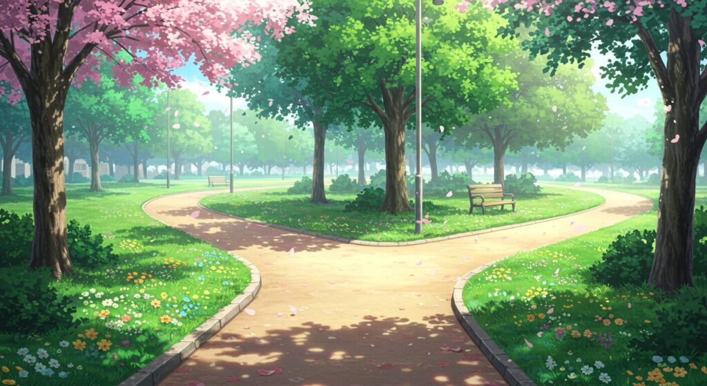 薫る花は凛と咲く・春の並木道
