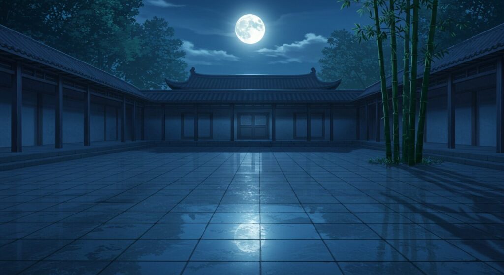 薬屋のひとりごと・宮中の中庭の石畳