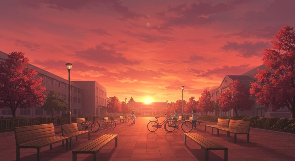 かのかり・夕方のキャンパス